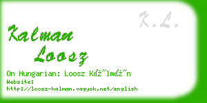 kalman loosz business card